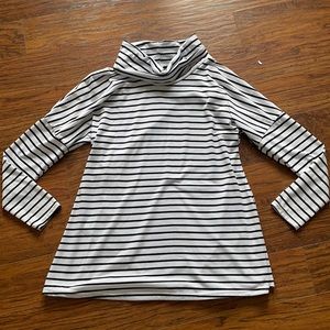 Shein striped back and white collared dress/ long shirt